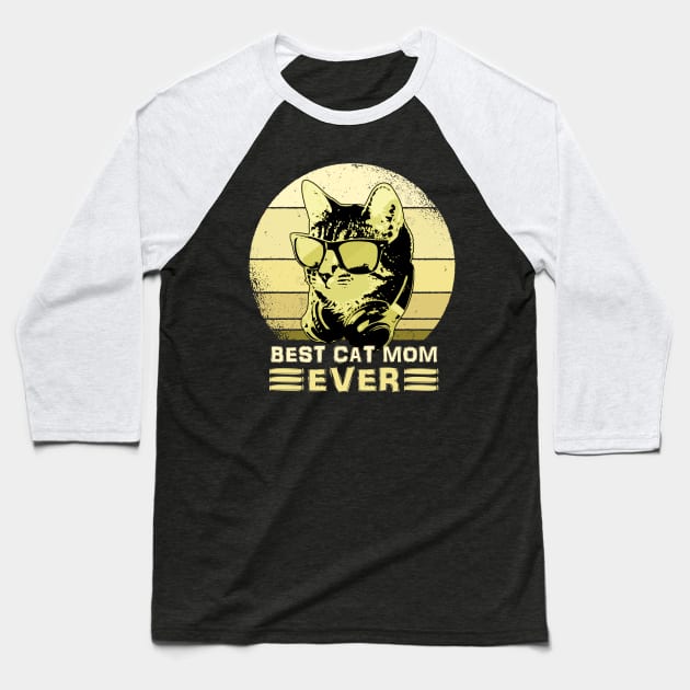 Best Cat Mom Ever Bling Baseball T-Shirt by Nerd_art